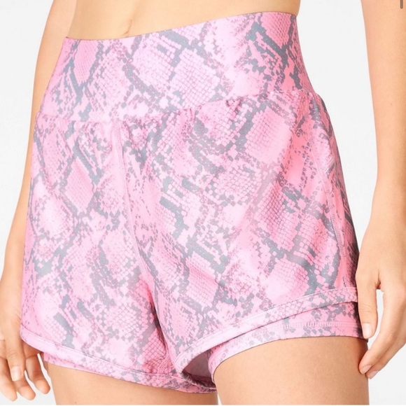 pink snakeskin shorts